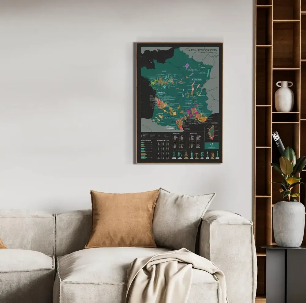 Objets de décoration - Carte du vin à gratter - France - 1020 DÉGUSTATIONS