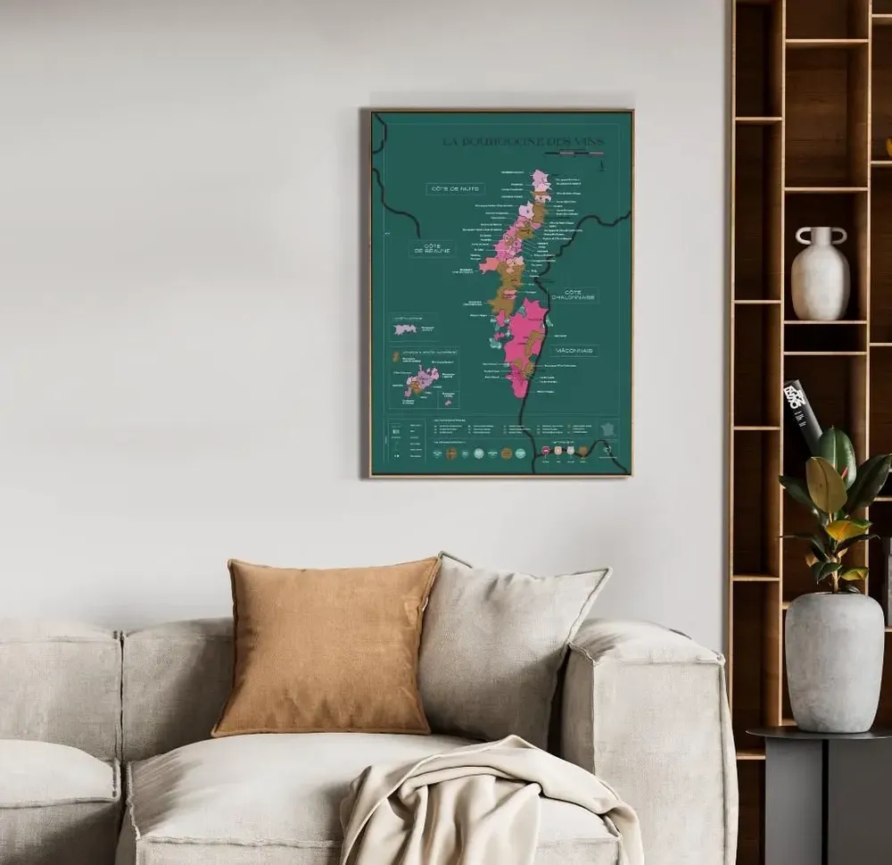 Objets de décoration - Carte du vin à gratter - Bourgogne - 1020 DÉGUSTATIONS
