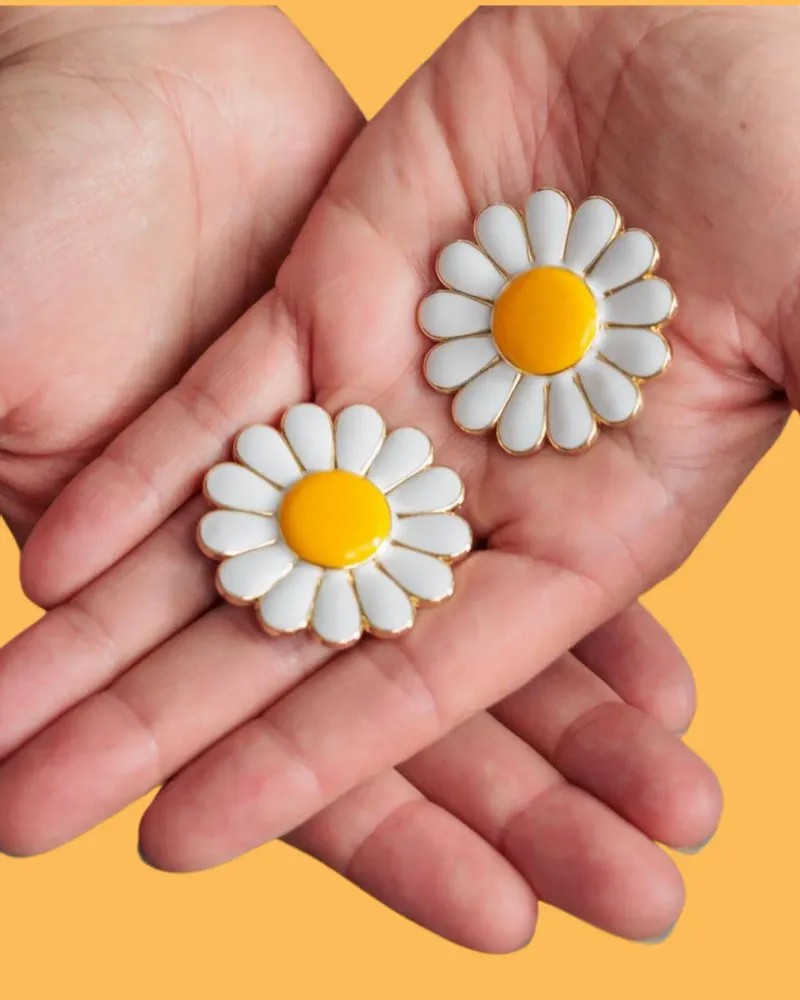 Bijoux - Boucle d'Oreille CLAP - DAISY - pâquerette - bijou - CLAP PARIS