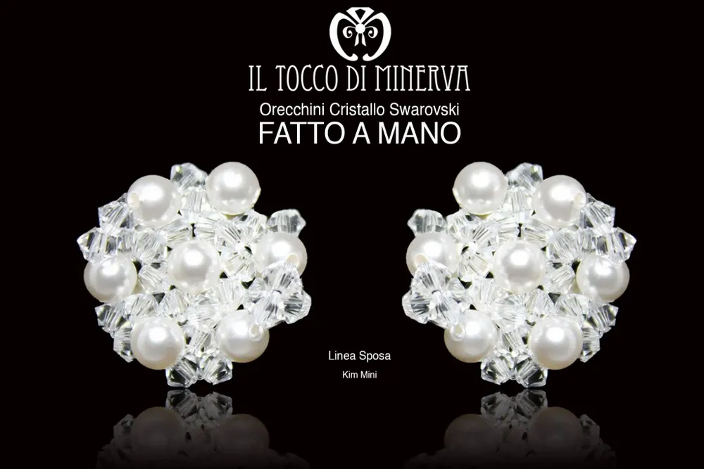 Jewelry - Kim Swarovski Crystal Wedding Earrings - IL TOCCO DI MINERVA