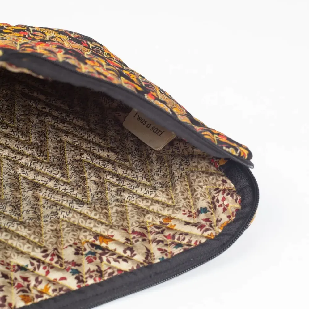 Bags and totes - Handcrafted quilted pouches - I WAS A SARI