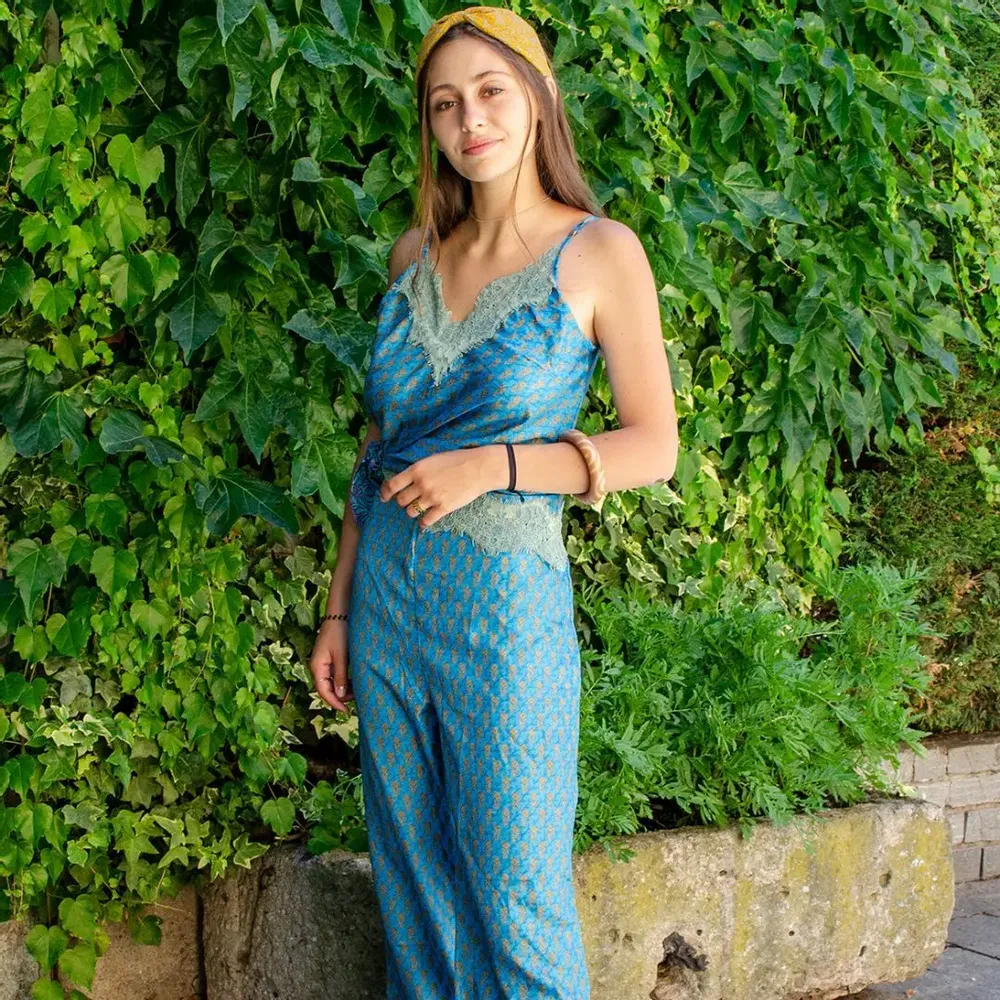 Vêtements de nuit - Des pyjamas uniques en leur genre recyclés pour vêtements de détente - I WAS A SARI