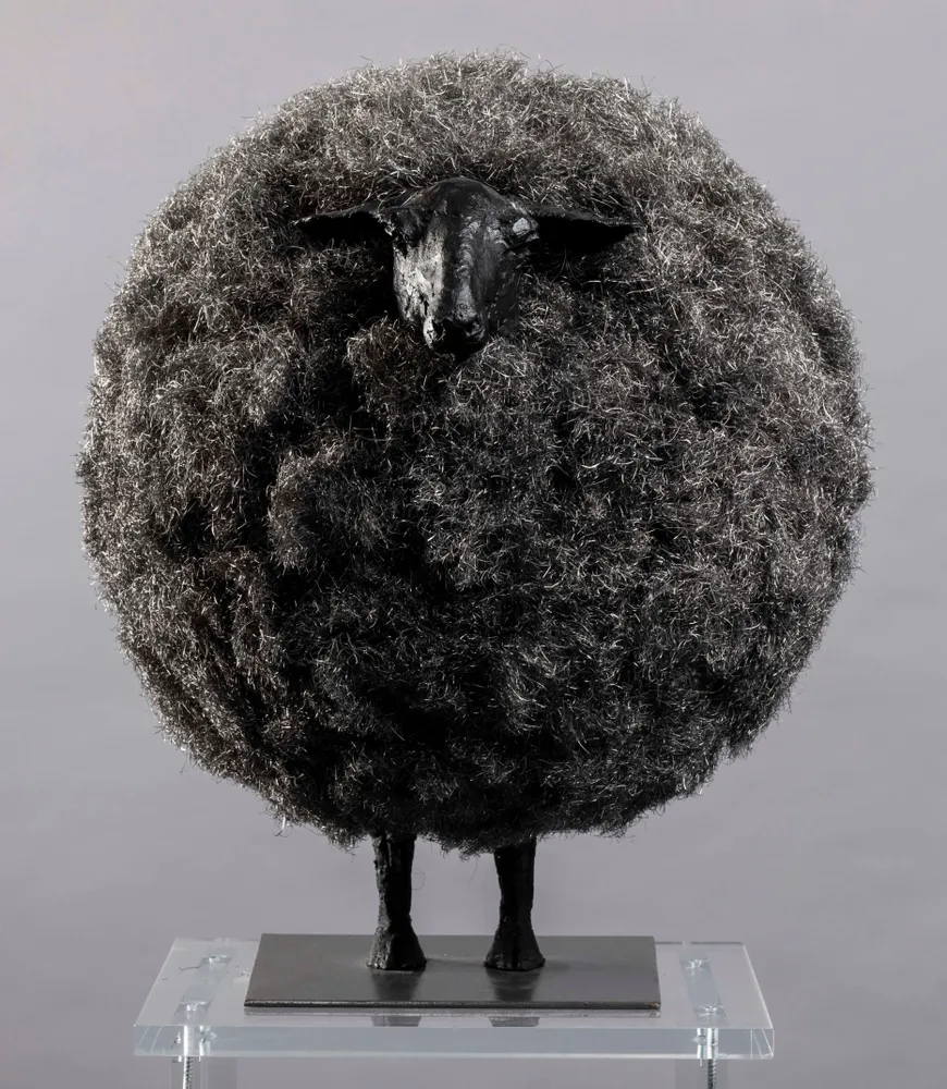 Sculptures, statuettes and miniatures - The steel sheep by Emmanuel Fleury - GALERIE SEBBAN