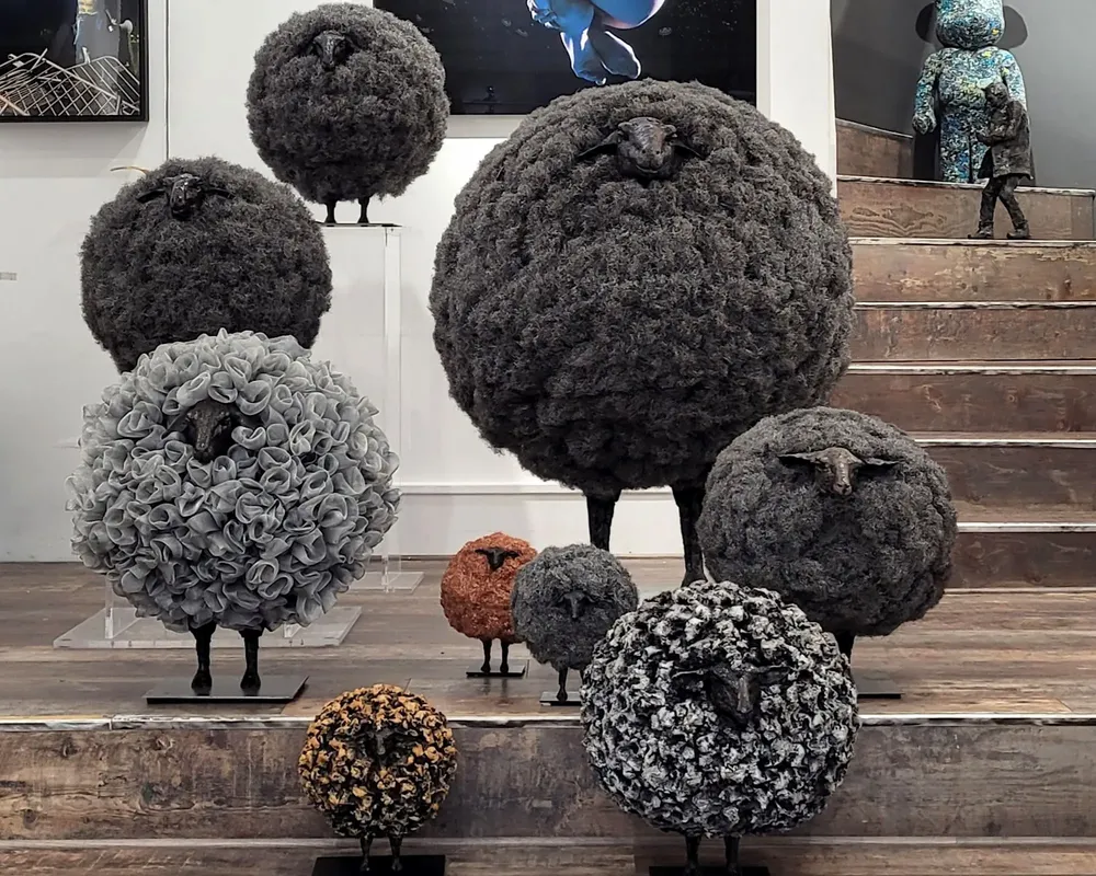 Sculptures, statuettes and miniatures - The steel sheep by Emmanuel Fleury - GALERIE SEBBAN