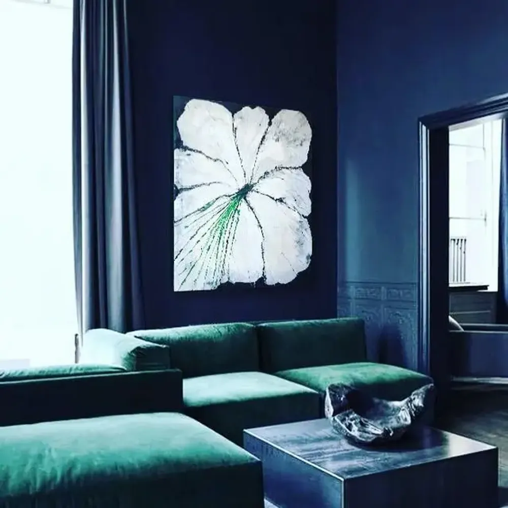 Paintings - Acrylic Resin Painting Green Light - TURIK&ART (KSENIIA TURIK)