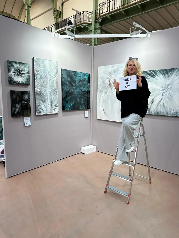 Paintings - Painting acrylic and resin "Underwater Flowers" - TURIK&ART (KSENIIA TURIK)