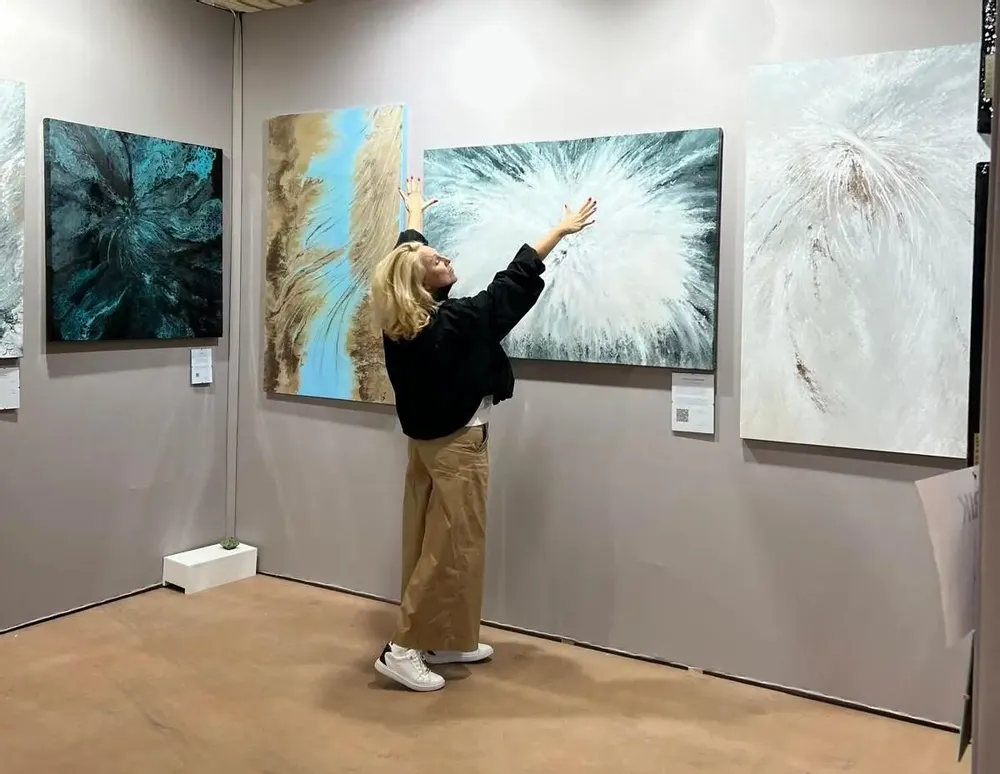 Paintings - Painting acrylic and resin "Underwater Flowers" - TURIK&ART (KSENIIA TURIK)