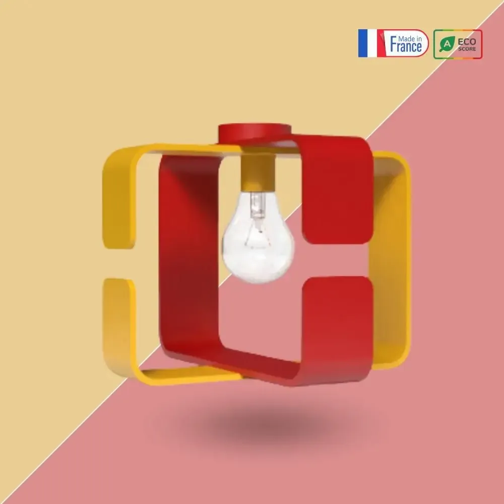 Design objects - Bi-color Ceiling Lamp - BO X - BOETHIC - DECORATION ENGAGEE