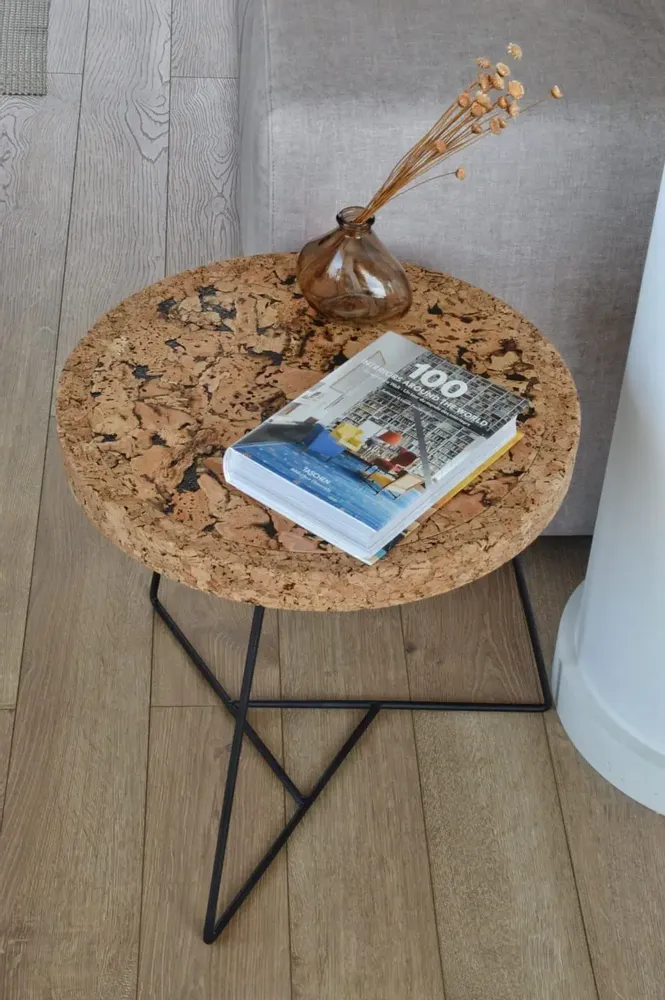 Other tables - Side Table - Cork & Metal - CORTICEIRA VIKING