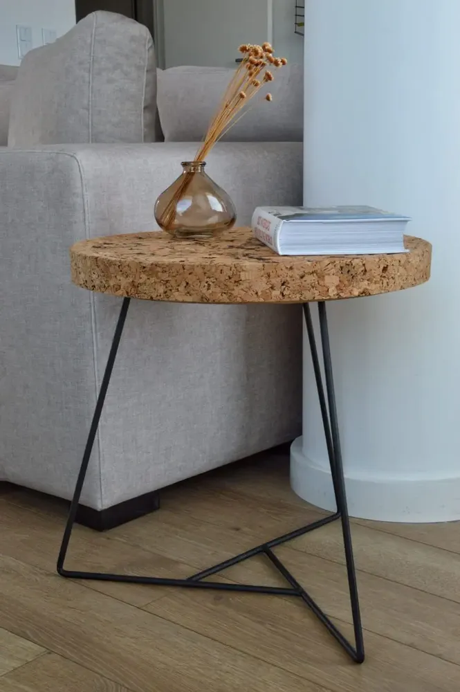 Other tables - Side Table - Cork & Metal - CORTICEIRA VIKING