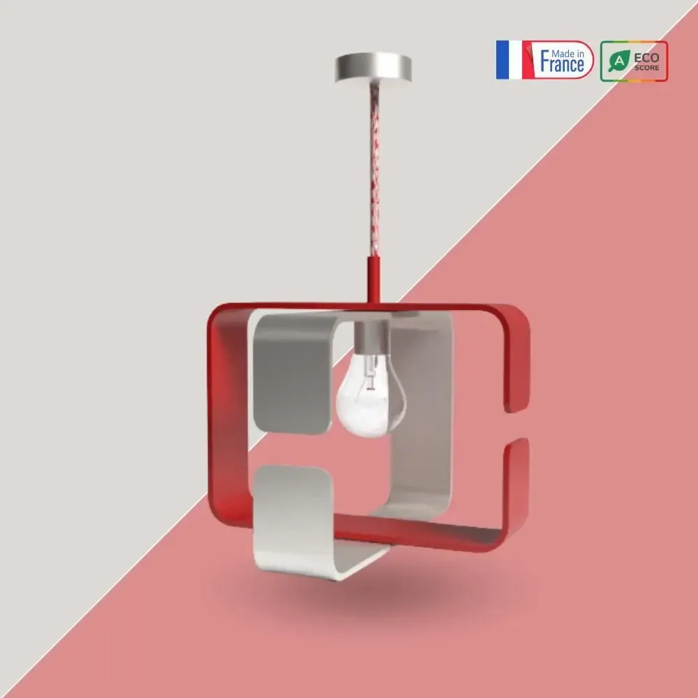 Design objects - Bicolour Suspension Lamp - BO X - BOETHIC - DECORATION ENGAGEE