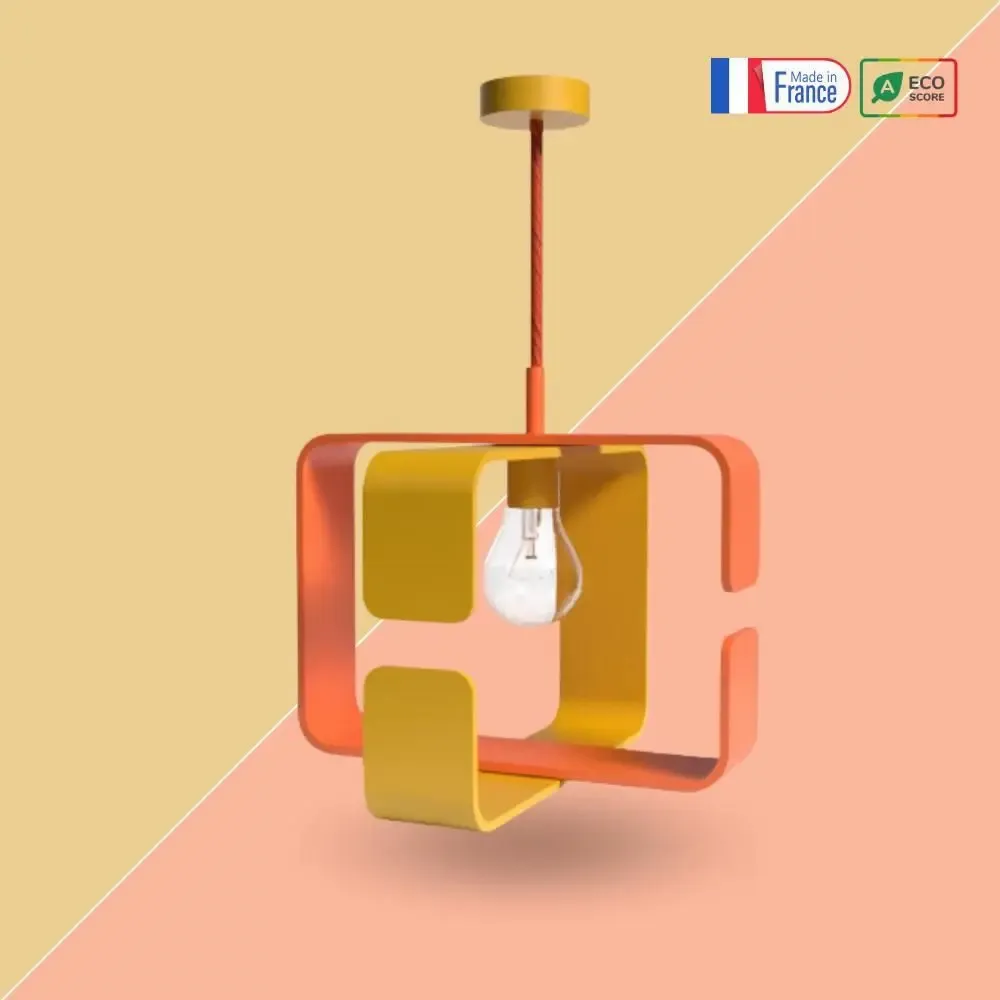 Design objects - Bicolour Suspension Lamp - BO X - BOETHIC - DECORATION ENGAGEE