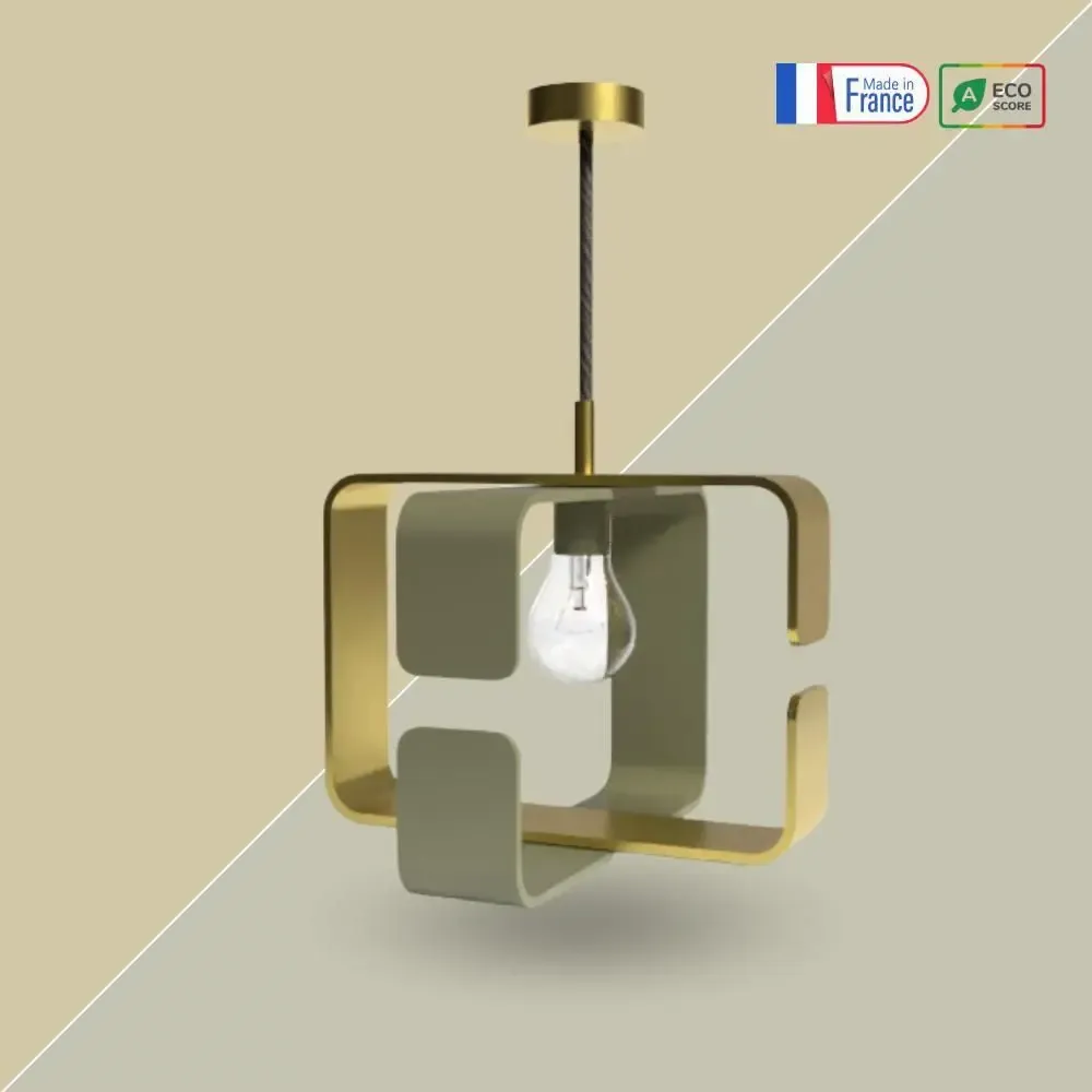Design objects - Bicolour Suspension Lamp - BO X - BOETHIC - DECORATION ENGAGEE