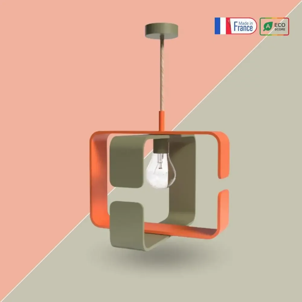 Design objects - Bicolour Suspension Lamp - BO X - BOETHIC - DECORATION ENGAGEE