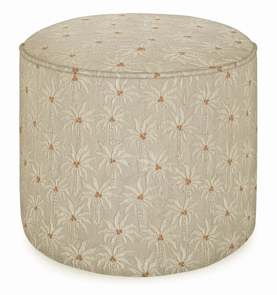 Poufs - Pouf Laura Sable & Écru - PALAIS SUSTAINABLE LUXURY