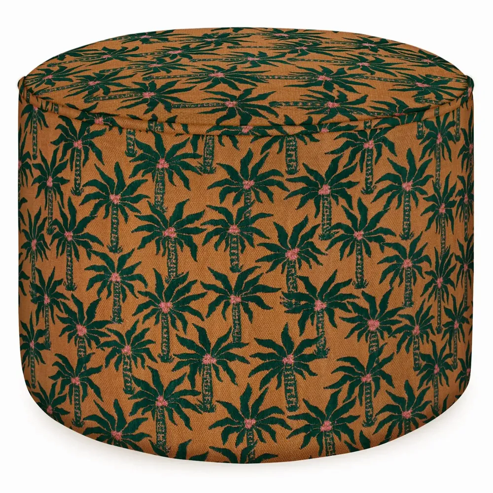 Poufs - Pouf Laura Mousse & Caramel - PALAIS SUSTAINABLE LUXURY