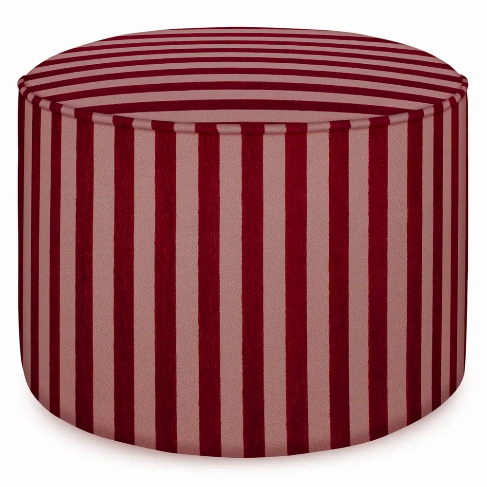 Poufs - Pouf Jackie Bordeaux & Rose - PALAIS SUSTAINABLE LUXURY