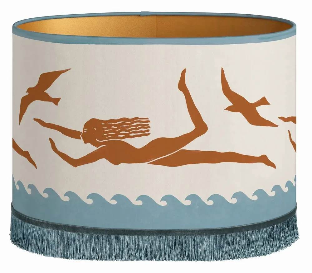 Blinds - Palais x Hôtel Magique Lampshade Thalassa Smokey Blue & Spice - PALAIS SUSTAINABLE LUXURY