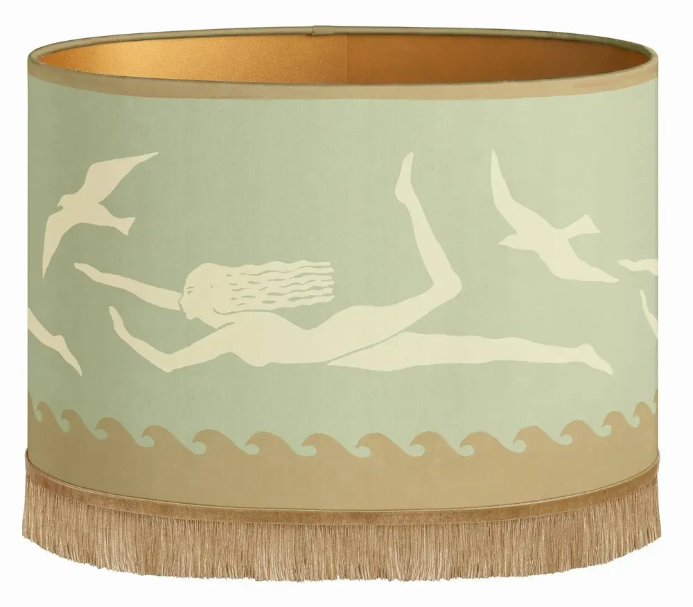 Blinds - Palais x Hôtel Magique Lampshade Thalassa Dusty Green & Sand - PALAIS SUSTAINABLE LUXURY