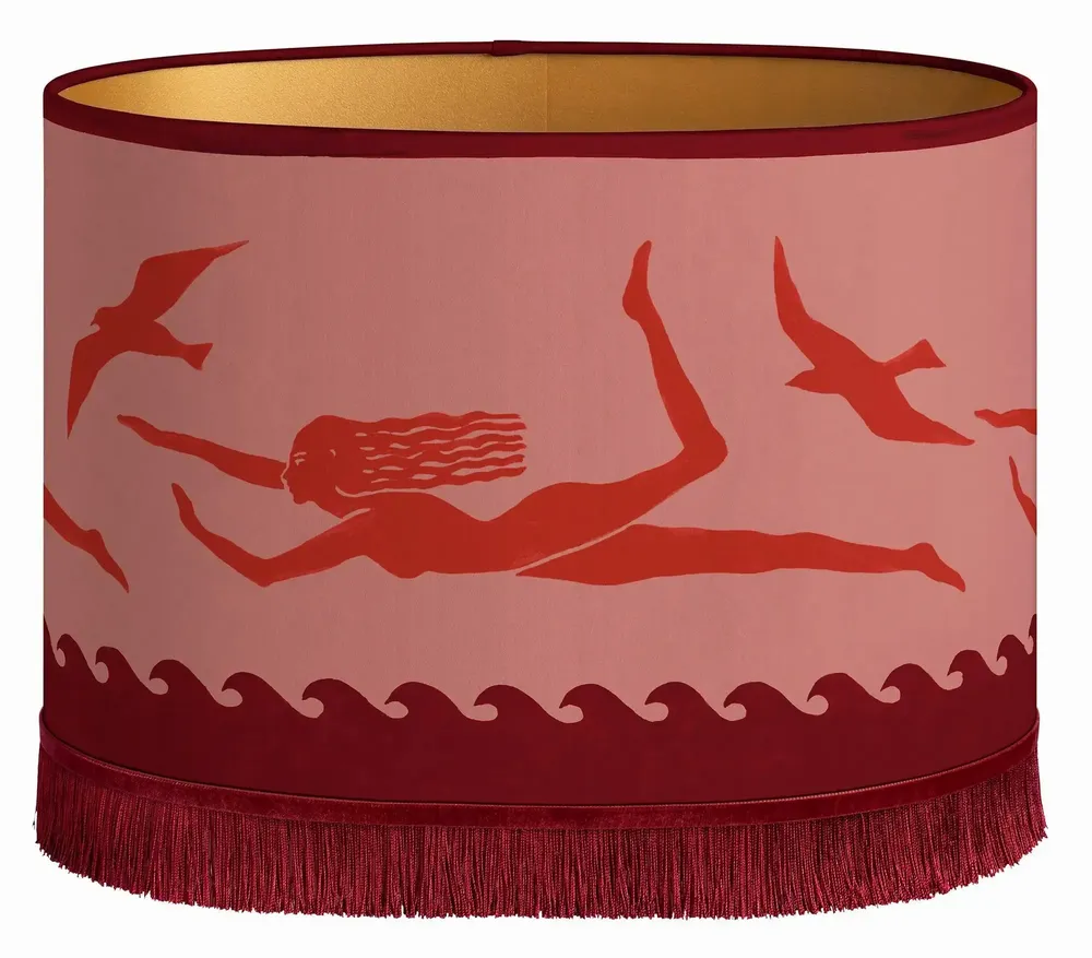 Blinds - Palais x Hôtel Magique Lampshade Thalassa Burgundy & Blush - PALAIS SUSTAINABLE LUXURY