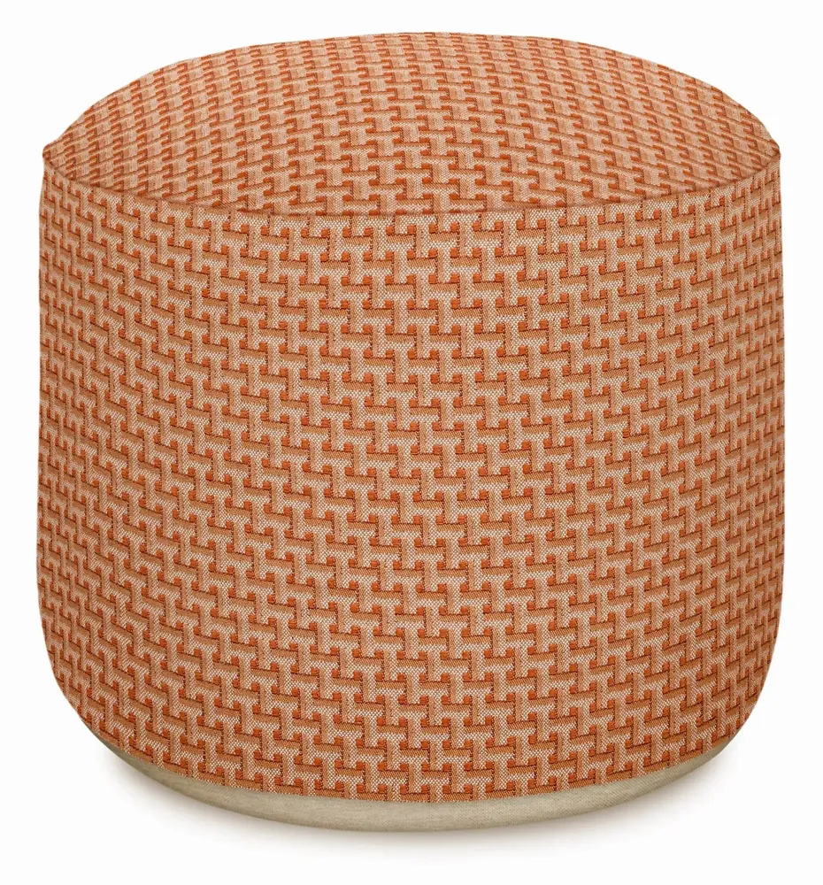 Outdoor decorative accessories - Outdoor Pouf Janis Burnt Orange - PALAIS SUSTAINABLE LUXURY