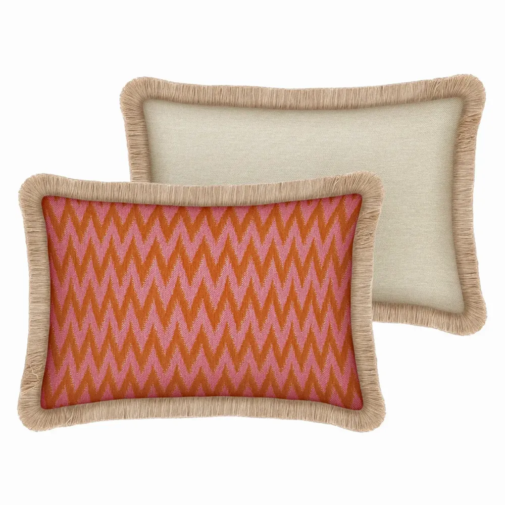 Garden textiles - Cushion Rosita Orange & Pink - PALAIS SUSTAINABLE LUXURY