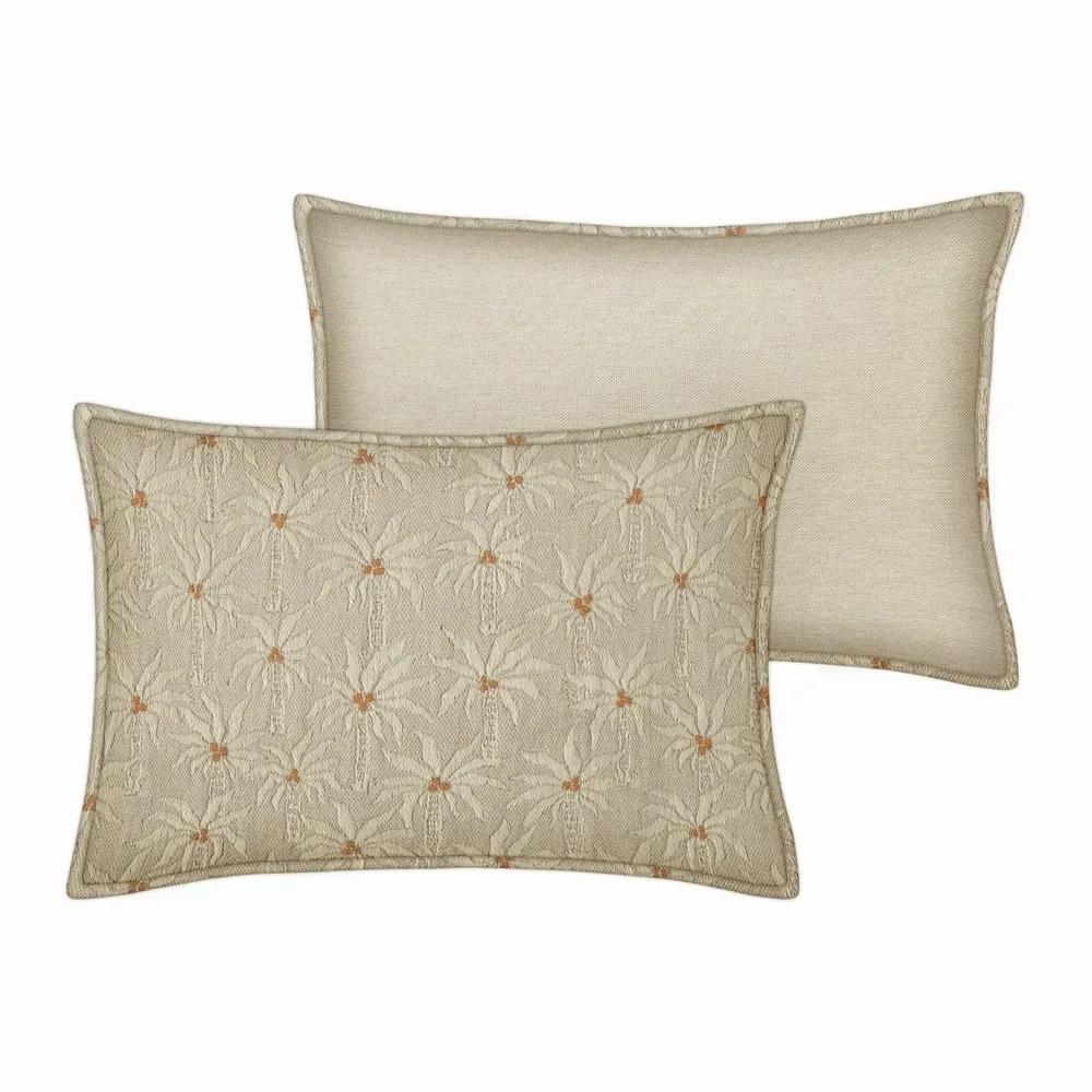 Garden textiles - Cushion Laura Sand & Ecru - PALAIS SUSTAINABLE LUXURY