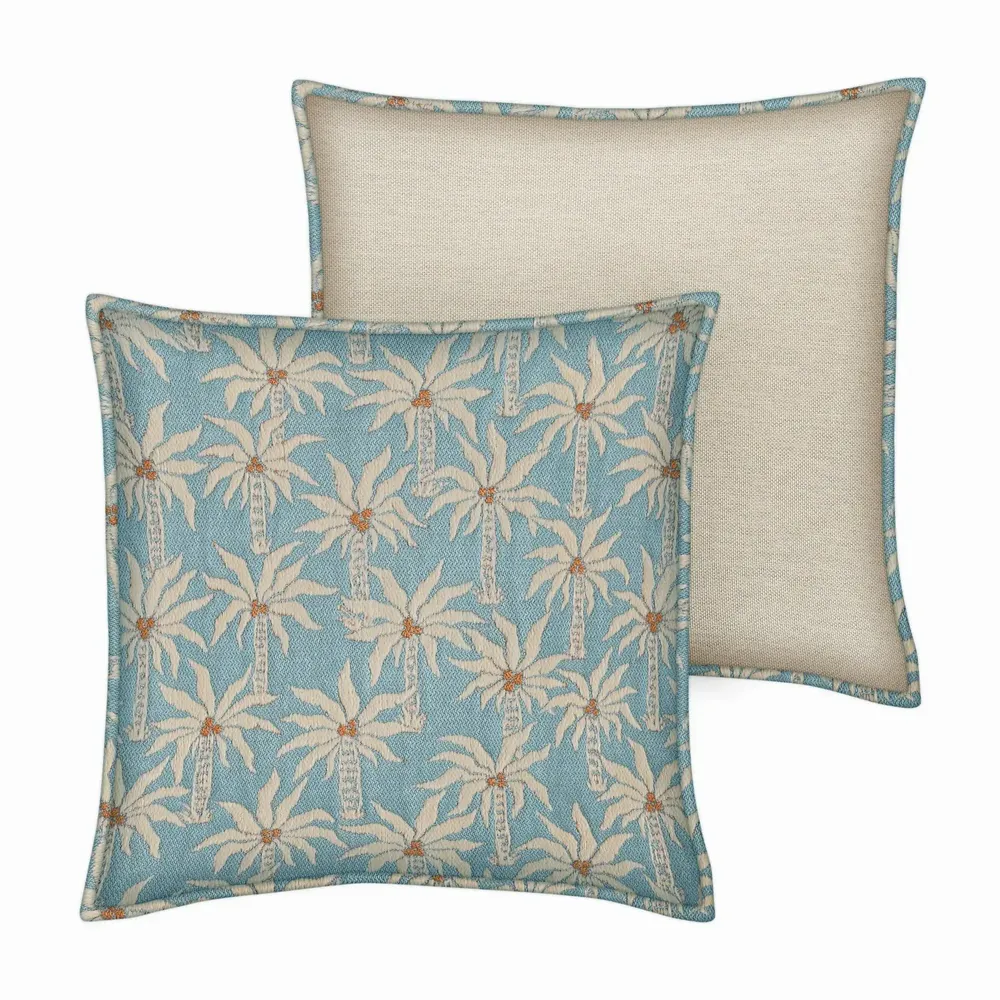Garden textiles - Cushion Laura Ice & Ecru - PALAIS SUSTAINABLE LUXURY
