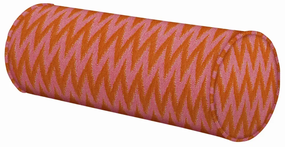 Garden textiles - Bolster Rosita Orange & Pink - PALAIS SUSTAINABLE LUXURY