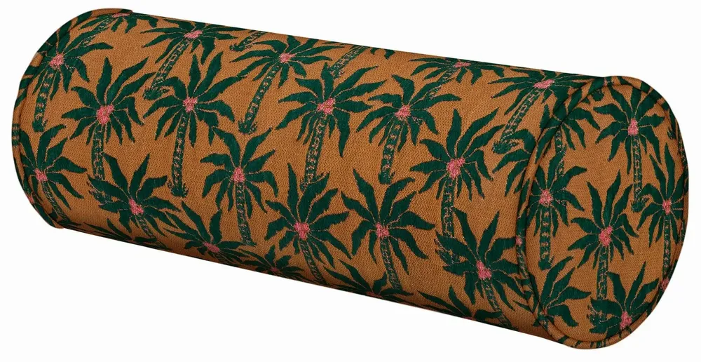 Garden textiles - Bolster Laura Moss & Caramel - PALAIS SUSTAINABLE LUXURY