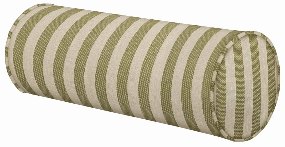 Garden textiles - Bolster Jackie Olive & Ecru - PALAIS SUSTAINABLE LUXURY