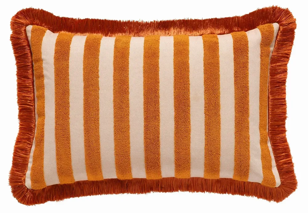 Coussins textile - Coussin Jackie Rouille & Sable - PALAIS SUSTAINABLE LUXURY