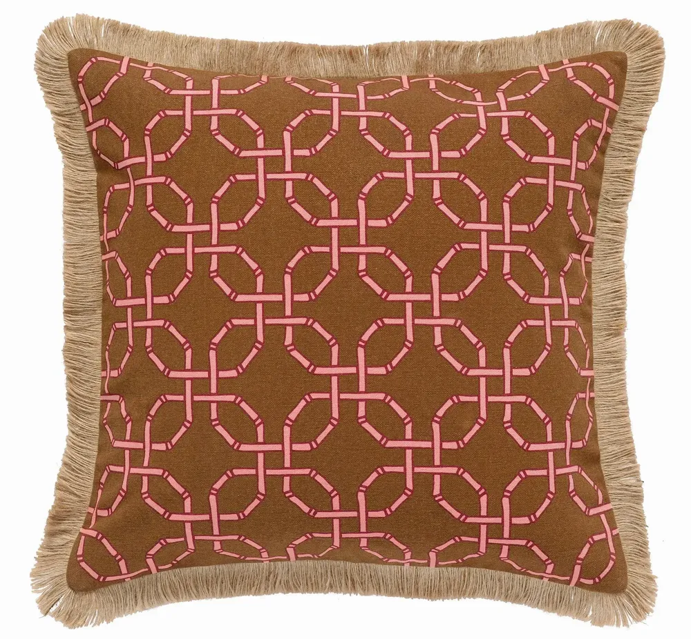 Fabric cushions - Cushion Harper Spice & Pink - PALAIS SUSTAINABLE LUXURY