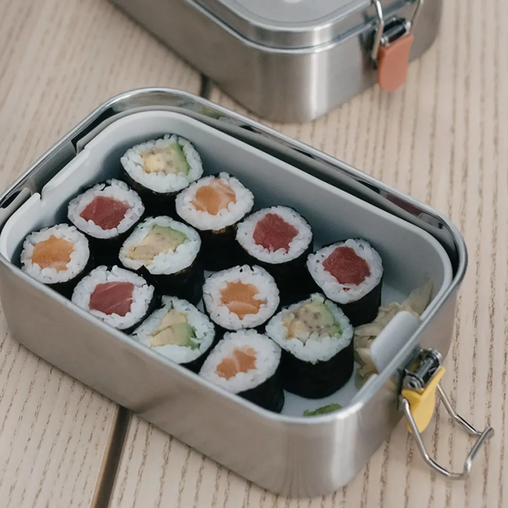 Food storage - Stainless Steel Lunch Box with heat safe insert - Mimosa - EKOBO