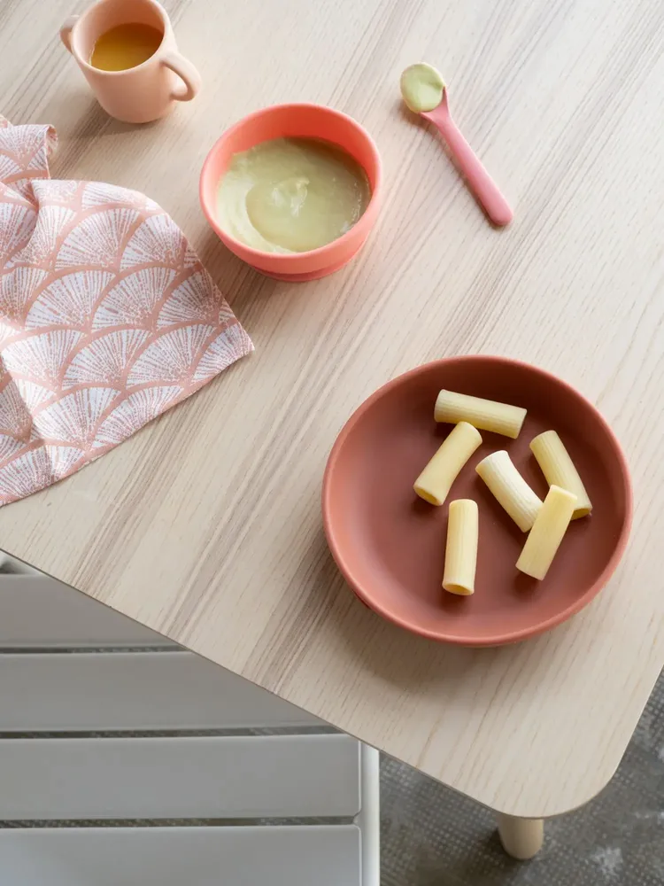 Children's mealtime - Suction Plate Set - Blush / Terracotta - EKOBO