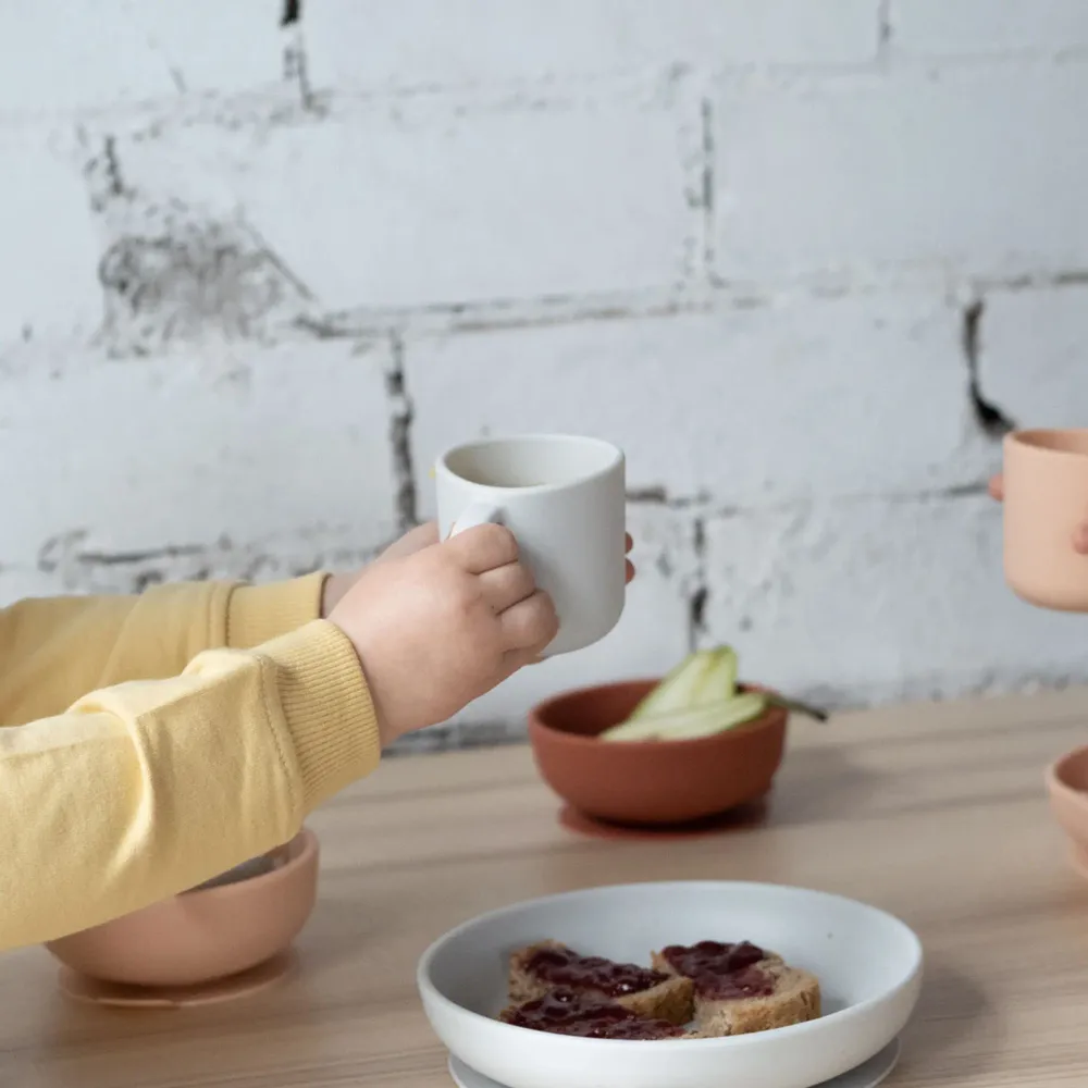 Repas pour enfant - Set 2 Assiettes ventouses en silicone - Cloud / Storm - EKOBO