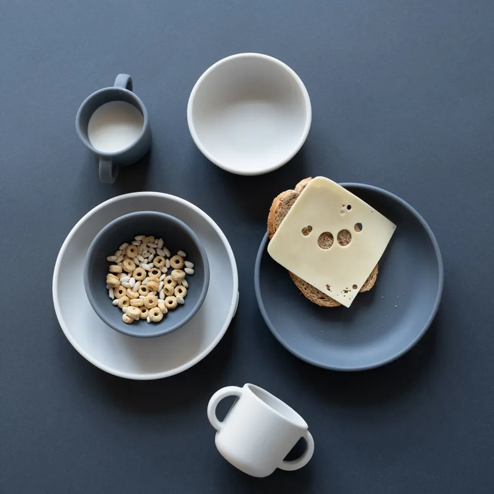 Children's mealtime - Suction Plate Set - Cloud / Storm - EKOBO