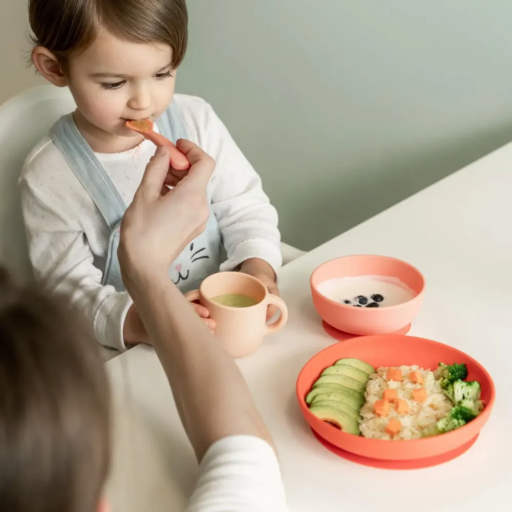 Repas pour enfant - Set 2 Bols ventouse en silicone - Coral / Mimosa - EKOBO