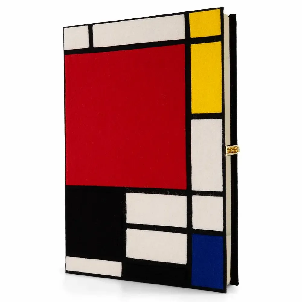 Decorative objects - Grand Book Clutch, Composition, Mondrian - OLYMPIA LE-TAN