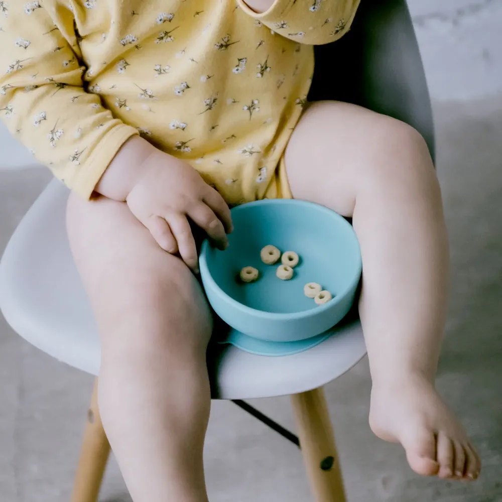 Children's mealtime - Silicone Suction Bowl - 2 Pack Blue Abyss / Lagoon - EKOBO