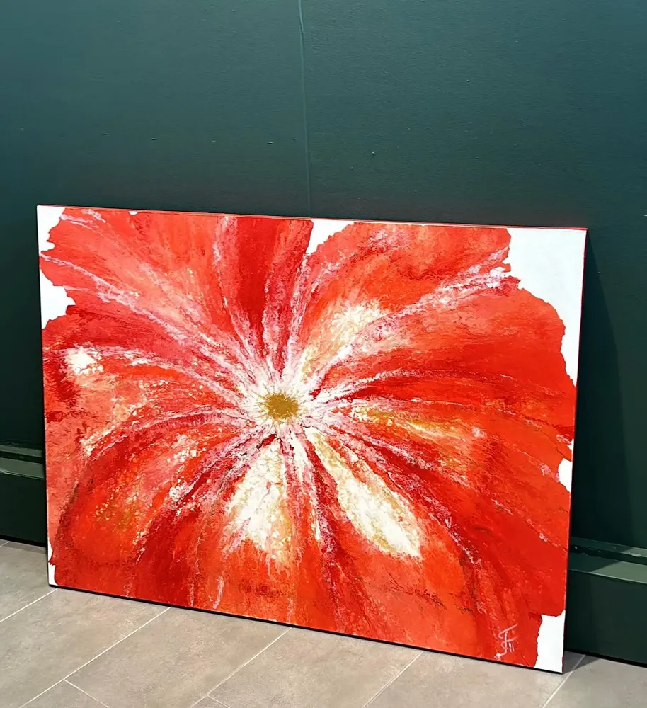 Paintings - Painting acrylic canvas " Red poppy" - TURIK&ART (KSENIIA TURIK)