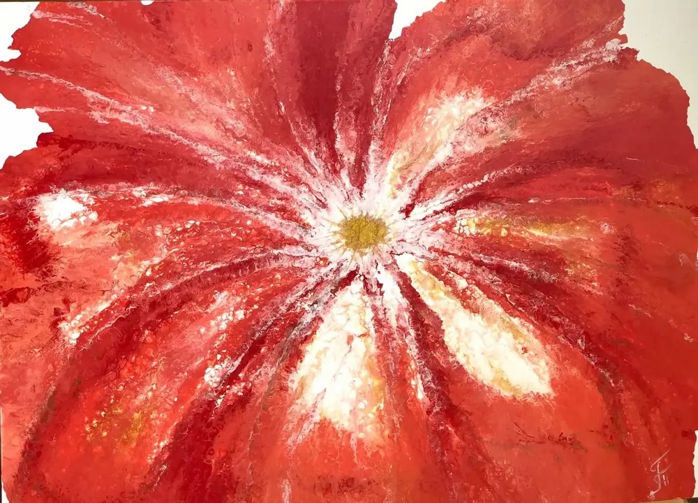 Paintings - Painting acrylic canvas " Red poppy" - TURIK&ART (KSENIIA TURIK)