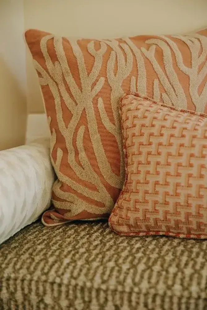 Fabric cushions - Cushion Lauren Caramel & Sand - PALAIS SUSTAINABLE LUXURY