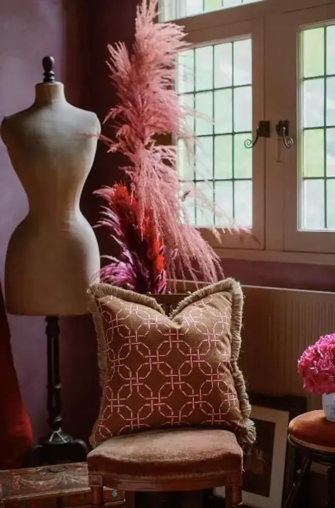 Fabric cushions - Cushion Harper Spice & Pink - PALAIS SUSTAINABLE LUXURY