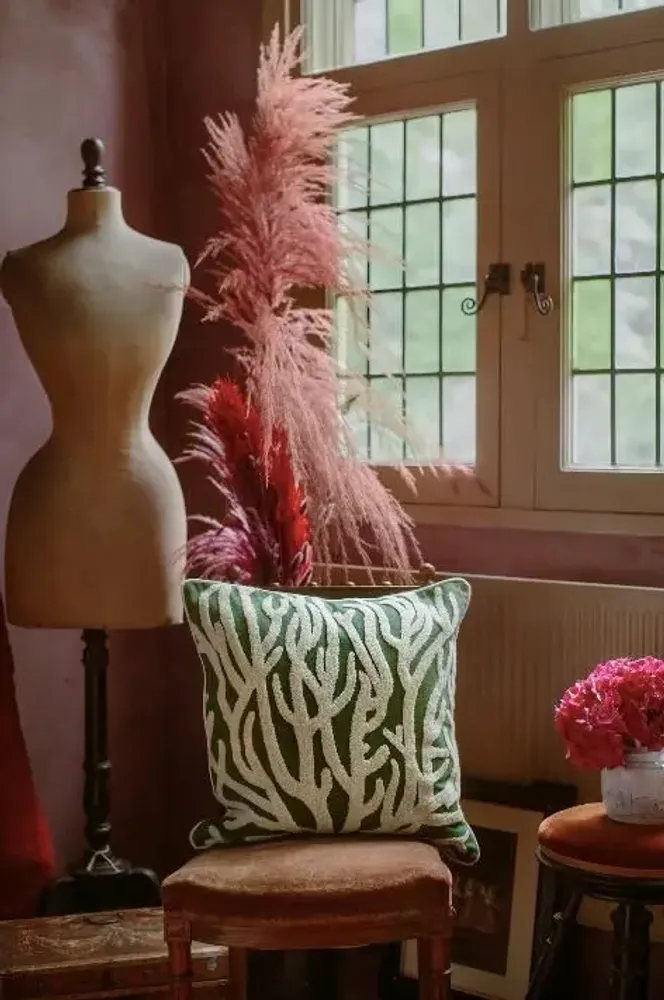 Fabric cushions - Cushion Lauren Moss - PALAIS SUSTAINABLE LUXURY