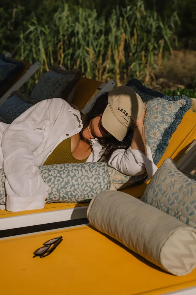 Garden textiles - Bolster Rosita Sand & Ecru - PALAIS SUSTAINABLE LUXURY