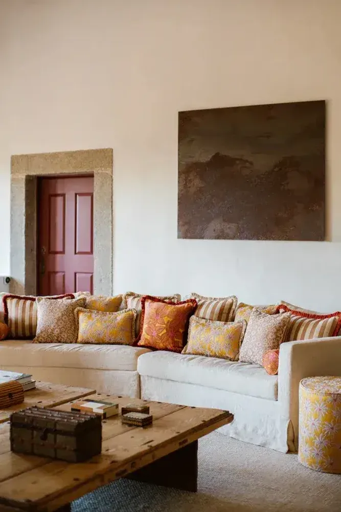 Garden textiles - Cushion Jackie Caramel & Ecru - PALAIS SUSTAINABLE LUXURY