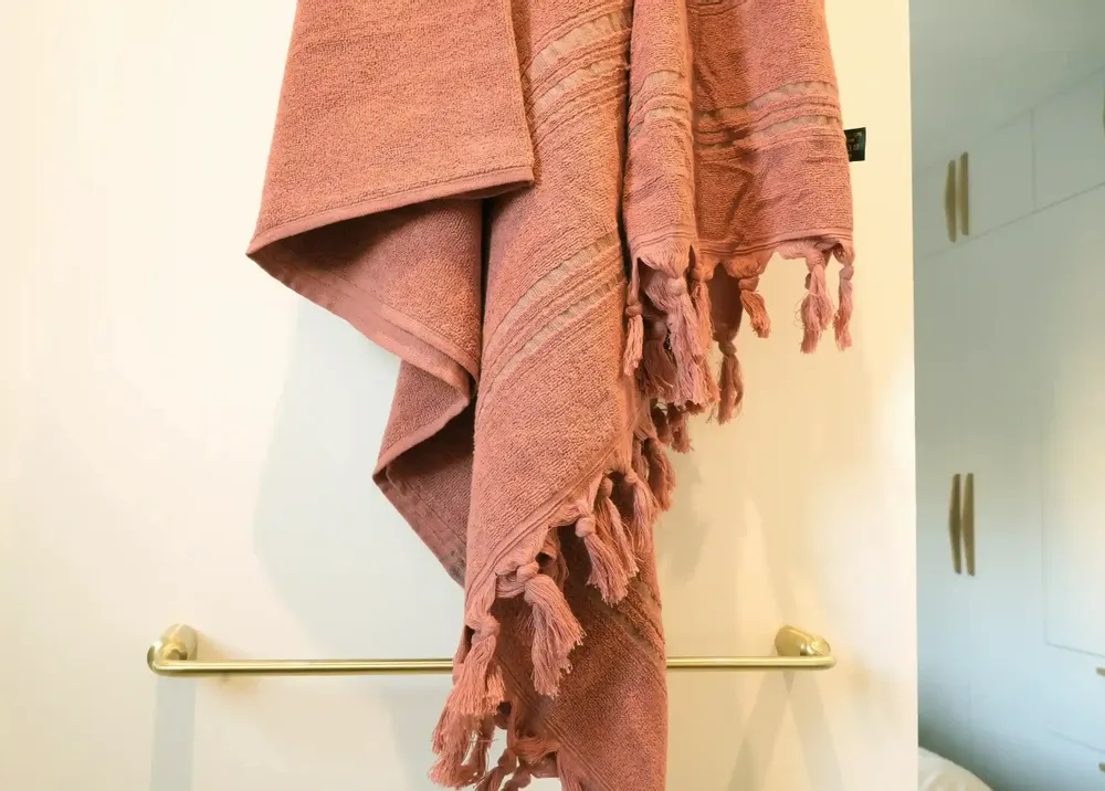 Serviettes de bain - FOUTA EN COTON BIOLOGIQUE - COLLECTION DOLCE - COULEUR AMBRE - KARAWAN AUTHENTIC