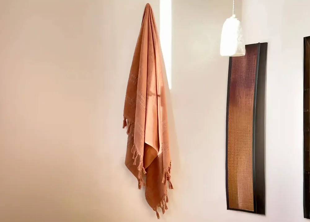 Serviettes de bain - FOUTA EN COTON BIOLOGIQUE - COLLECTION DOLCE - COULEUR AMBRE - KARAWAN AUTHENTIC