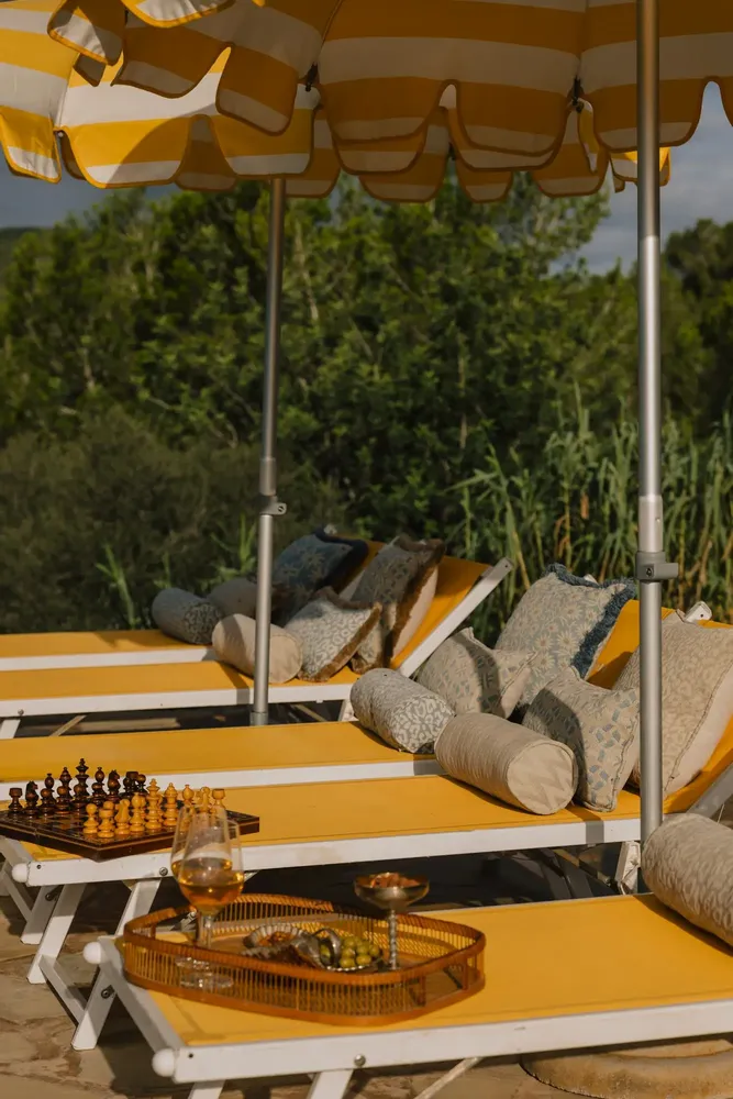 Garden textiles - Cushion Laura Ice & Ecru - PALAIS SUSTAINABLE LUXURY